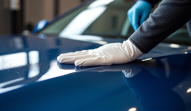 Application d'un revêtement céramique sur une voiture